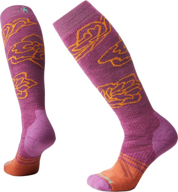 yz X}[gE[ fB[X C A_[EFA Smartwool Women's Ski Full Cushion Pattern Over The Calf Socks Meadow Mauve