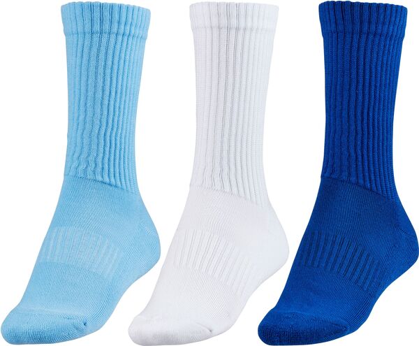 【送料無料】 DSG メンズ 靴下 アンダーウェア DSG Adult Fashion Crew Socks - 3 Pack Blue/White