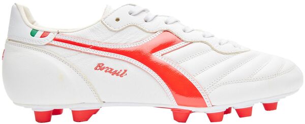 ̵ ǥɥ ǥ ˡ 塼 Diadora Brasil ITA OG FG Soccer Cleats White/Red