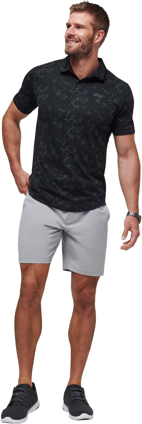 【送料無料】 トラビスマヒュー メンズ ハーフパンツ・ショーツ ボトムス TravisMathew Men's Tech Chino Golf Shorts Heather Sleet