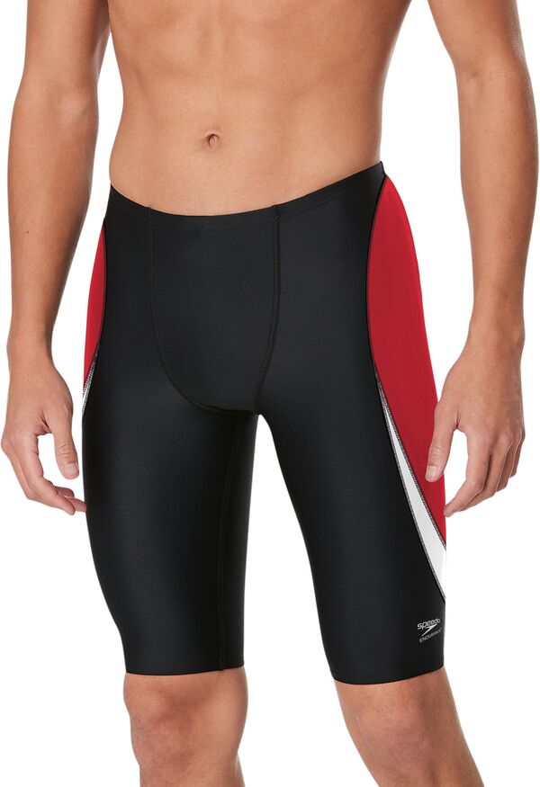 【送料無料】 スピード メンズ ハーフパンツ・ショーツ 水着 Speedo Men's Edge Splice Jammer Swimsuit Black/Red