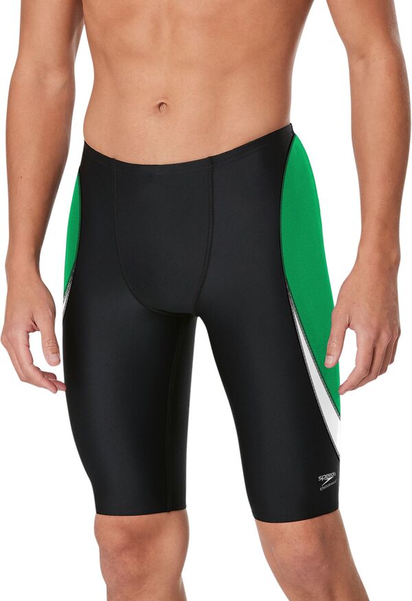 【送料無料】 スピード メンズ ハーフパンツ・ショーツ 水着 Speedo Men's Edge Splice Jammer Swimsuit Black/Green