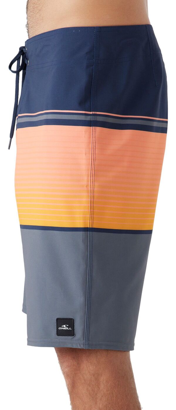 【送料無料】 オニール メンズ ハーフパンツ・ショーツ 水着 O'Neill Men's Lennox Stripe Quick-Drying 21 in. Boardshorts Grey