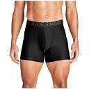 【送料無料】 アンダーアーマー メンズ ボクサーパンツ アンダーウェア Under Armour Men's Performance Tech 6" Boxer Briefs 3 Pack Black/Black/Black