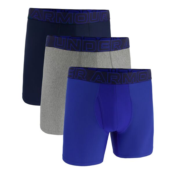 【送料無料】 アンダーアーマー メンズ ボクサーパンツ アンダーウェア Under Armour Men 039 s Performance Tech 6 Boxer Briefs 3 Pack Royal/Steel/Midnight Navy