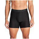 【送料無料】 アンダーアーマー メンズ ボクサーパンツ アンダーウェア Under Armour Men's Performance Tech Mesh 6" Boxer Briefs 3 Pack Black/Black/Black