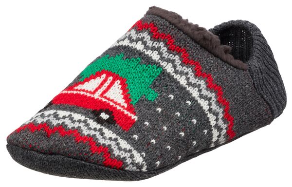 【送料無料】 ノースイースト メンズ 靴下 アンダーウェア Northeast Outfitters Men 039 s Cozy Cabin Holiday Christmas Tree Slipper Socks Charcoal Grey