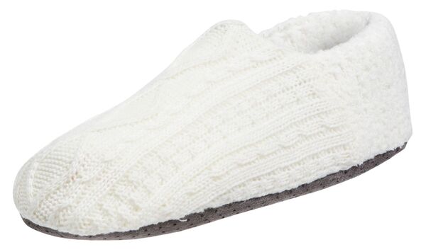 【送料無料】 ノースイースト レディース 靴下 アンダーウェア Northeast Outfitters Women's Diamond Cable Slipper Socks Cream