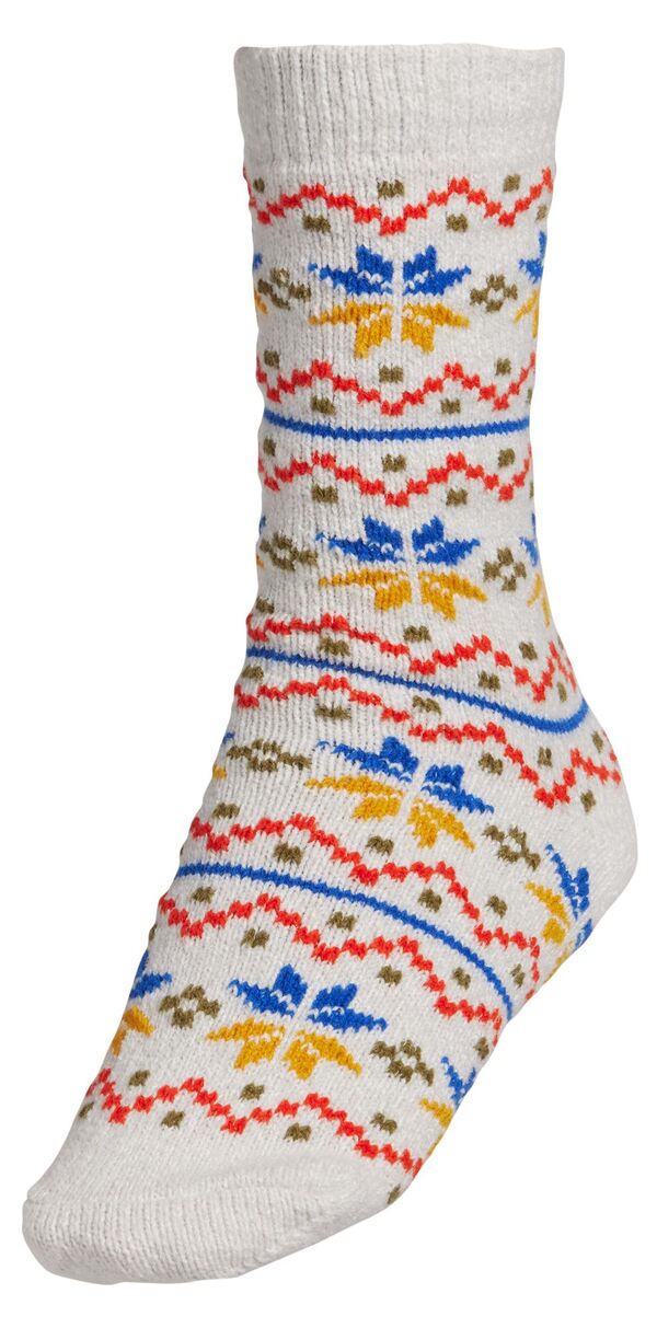 yz m[XC[Xg fB[X C A_[EFA Northeast Outfitters Women's Cozy Cabin Nordic Snowflake Striped Socks Grey