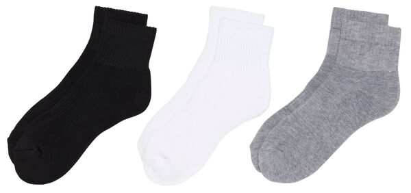 yz DSG fB[X C A_[EFA DSG Adult Fashion Quarter Socks - 3 Pack Black/White/Grey
