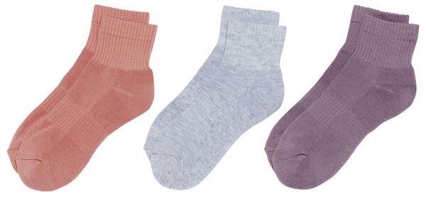 yz DSG fB[X C A_[EFA DSG Adult Fashion Quarter Socks - 3 Pack Pink/Purple