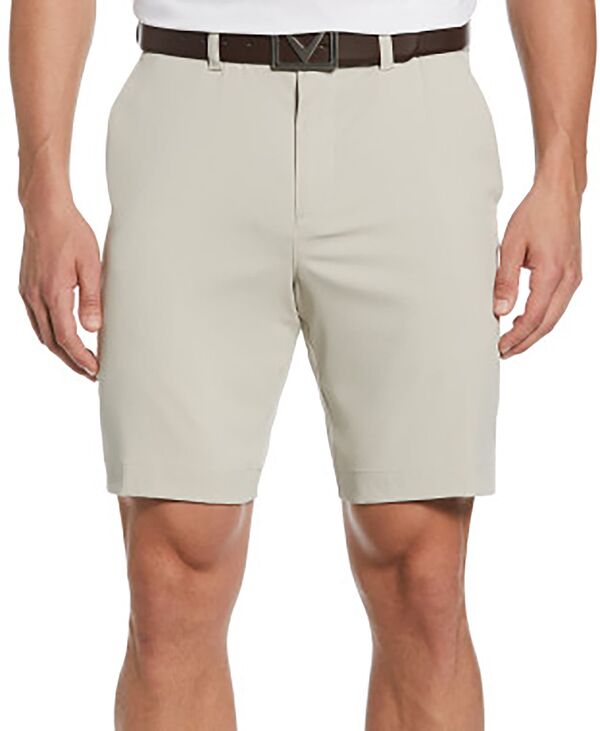 【送料無料】 キャラウェイ メンズ ハーフパンツ・ショーツ 水着 Callaway Men's 9" Opti-Stretch Solid Golf Shorts Silver Lining