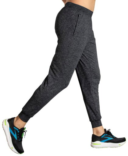 【送料無料】 ブルックス メンズ シャツ トップス Brooks Men's Luxe Joggers Heather Black