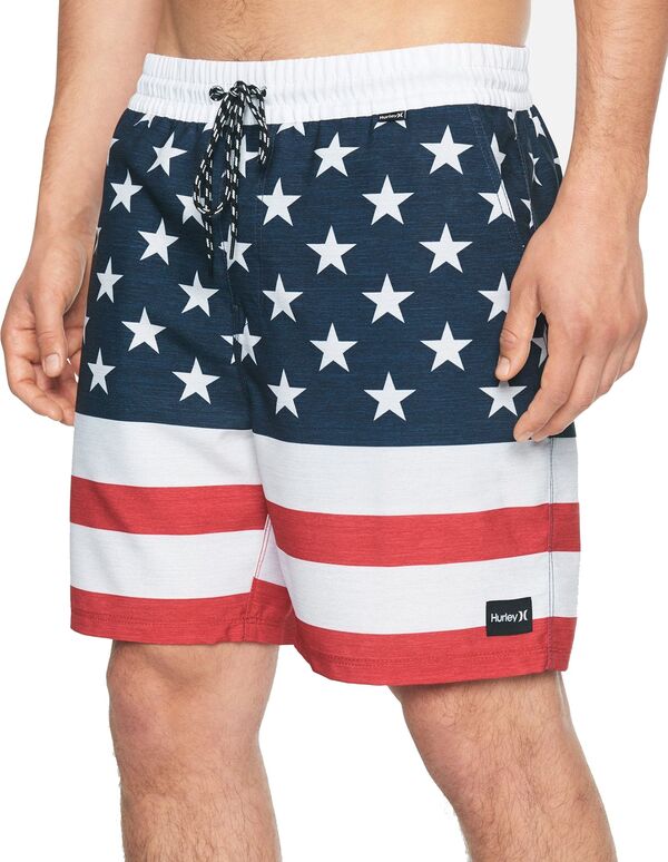 【送料無料】 ハーレー メンズ ハーフパンツ・ショーツ 水着 Hurley Men's Patriot 17" Volley Shorts Gym Red