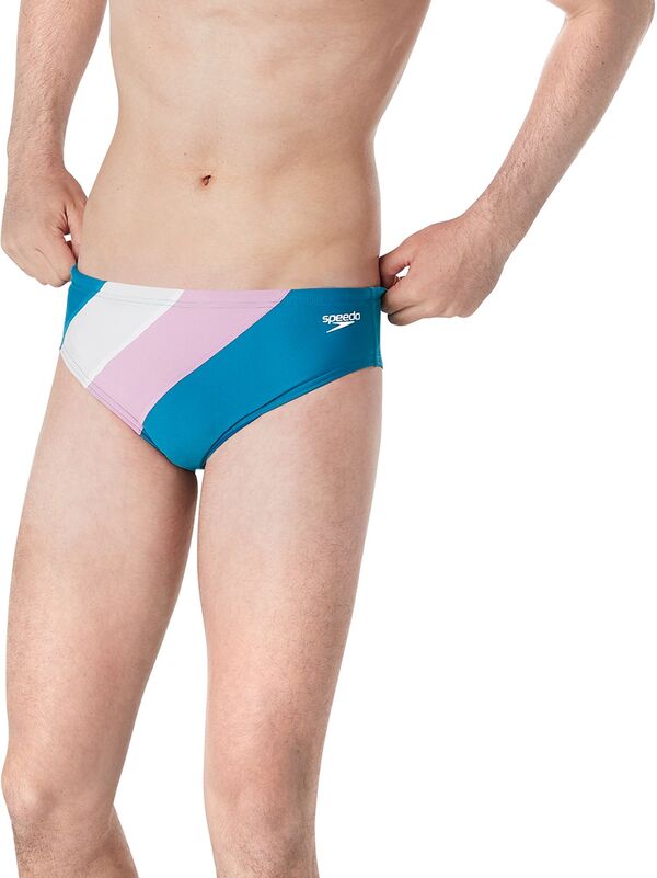 【送料無料】 スピード メンズ ハーフパンツ・ショーツ 水着 Speedo Men's Colorblock One Swim Brief Crystal Teal