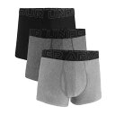 【送料無料】 アンダーアーマー メンズ ボクサーパンツ アンダーウェア Under Armour Men's Performance Tech 3" Boxer Briefs 3 Pack Steel/Castlerock/Black