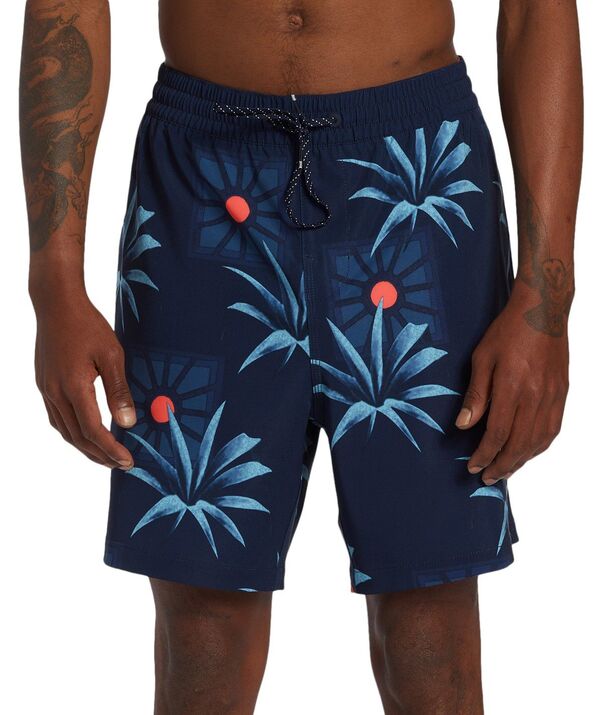【送料無料】 ビラボン メンズ ハーフパンツ・ショーツ 水着 Billabong Sundays Layback 17 in. Elastic Waist Shorts Midnight