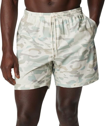 【送料無料】 コロンビア メンズ ハーフパンツ・ショーツ 水着 Columbia Men's 6" Inseam PFG Rambler Swim Short Cool Green Watershed