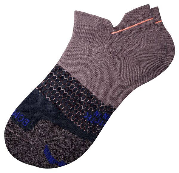 【送料無料】 ボンバス メンズ 靴下 アンダーウェア Bombas Adult Solid Colorblock Marl Toe Running Ankle Socks Steel Purple/Midnight Nvy