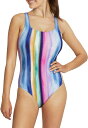 【送料無料】 スピード レディース 上下セット 水着 Speedo Women's Square Neck One Piece Swimsuit Porcela...