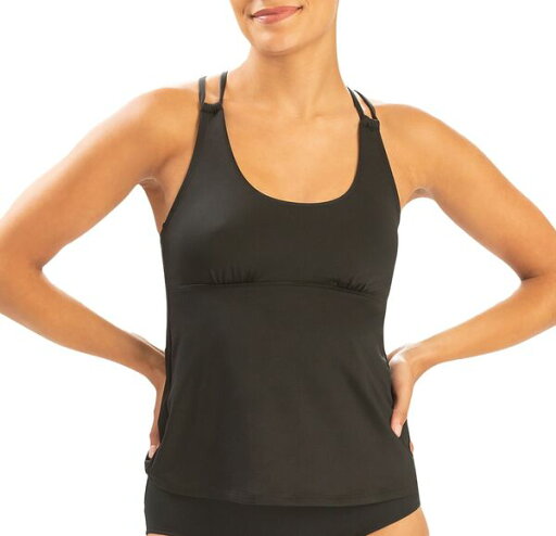 【送料無料】 ドルフィン レディース トップのみ 水着 Dolfin Women's Solid Scoop Neck Tankini Swim Top Black 【送料無料】 ドルフィン レディース トップのみ 水着 Dolfin Women's Solid Scoop Neck Tankini Swim Top Black