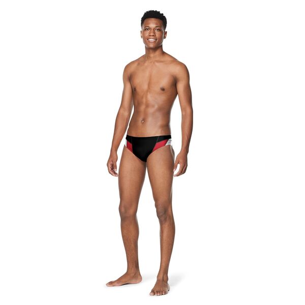 【送料無料】 スピード メンズ ハーフパンツ・ショーツ 水着 Speedo Men's Edge Splice Swim Brief Black/Red