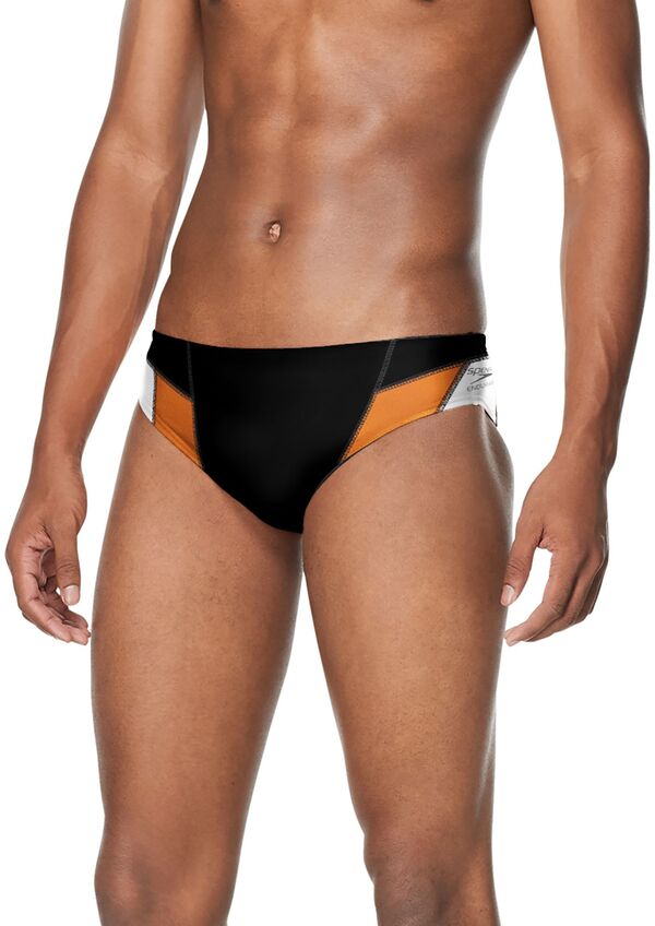【送料無料】 スピード メンズ ハーフパンツ・ショーツ 水着 Speedo Men's Edge Splice Swim Brief Black/Orange