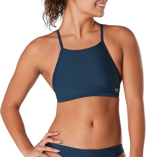 【送料無料】 スピード レディース トップのみ 水着 Speedo Women's Double Lace Back Swim Top MOONLIT OCEAN