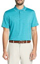 【送料無料】 ウォルターヘーゲン メンズ ポロシャツ トップス Walter Hagen Men's Performance 11 Birdseye Golf Polo Dark Aqua Blue Heather