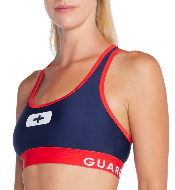 【送料無料】 スピード レディース トップのみ 水着 Speedo Women's Guard Racerback Bra Team Navy