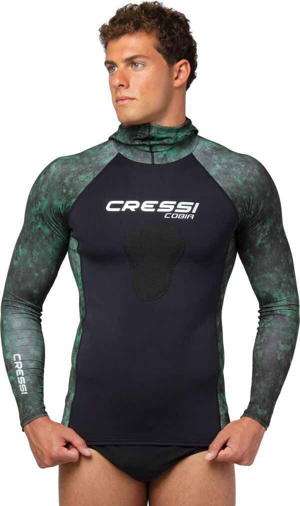 ̵ å ǥ ȥåפΤ  Cressi Cobia Rash Guard Camo Green