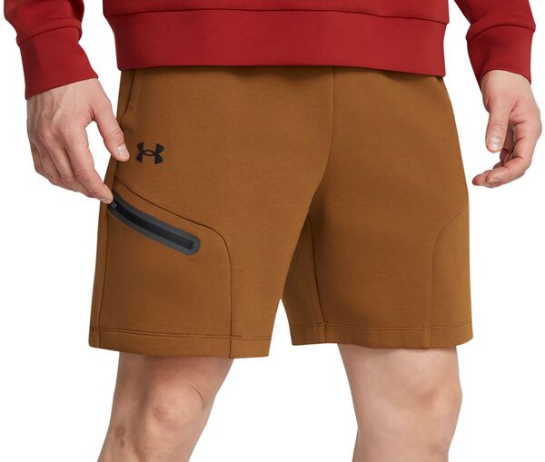【送料無料】 アンダーアーマー メンズ ハーフパンツ・ショーツ ボトムス Under Armour Men's Unstoppable Fleece Shorts Coyote/Black