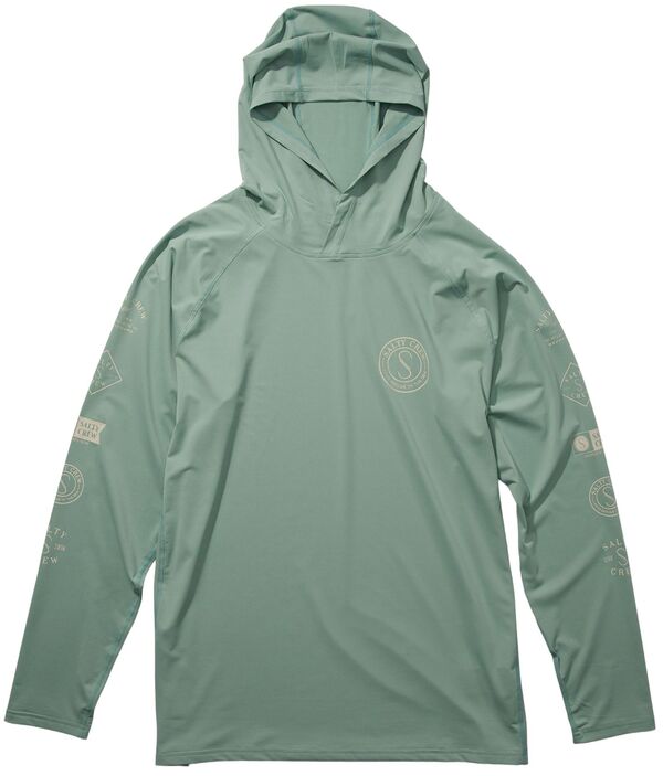 【送料無料】 ソルティークルー メンズ シャツ トップス Salty Crew Men's Palomar Perforated Surf Hooded Sunshirt Mackerel