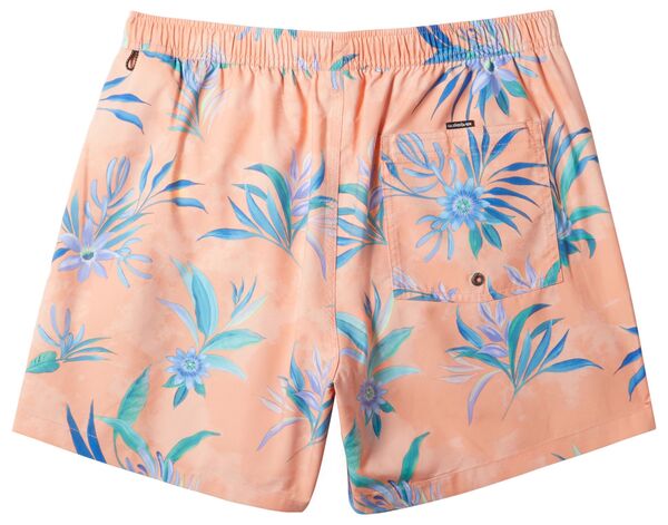 【送料無料】 クイックシルバー メンズ ハーフパンツ・ショーツ 水着 Quicksilver Men's Everyday Mix Volley 17" Elastic Waist Shorts Papaya Punch