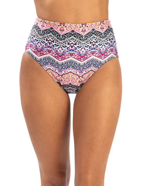 【送料無料】 ドルフィン レディース ボトムスのみ 水着 Dolfin Women's Printed High Waist Brief Swim Bottom Multi Print