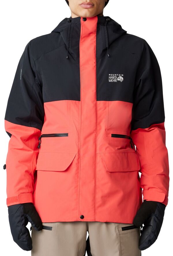 【送料無料】 マウンテンハードウェア メンズ ジャケット・ブルゾン アウター Mountain Hardwear Men's First Tracks Jacket Solar Pink/Black