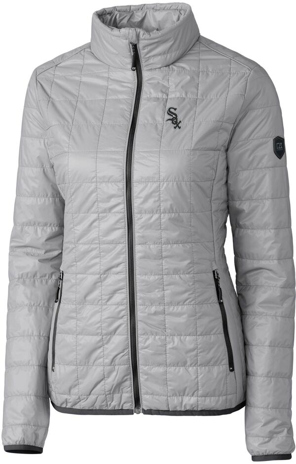 【送料無料】 カッターアンドバック レディース ジャケット・ブルゾン アウター Cutter & Buck Women's Chicago White Sox Eco Insulated Full Zip Puffer Jacket
