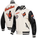 【送料無料】 プロスタンダード メンズ ジャケット・ブルゾン アウター Pro Standard Men's Baltimore Orioles Wool Varsity Jacket Cream