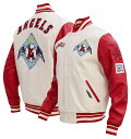 【送料無料】 プロスタンダード メンズ ジャケット・ブルゾン アウター Pro Standard Men's Los Angeles Angels Wool Varsity Jacket Cream