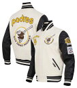 【送料無料】 プロスタンダード メンズ ジャケット・ブルゾン アウター Pro Standard Men's San Diego Padres Wool Varsity Jacket Cream