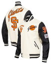 【送料無料】 プロスタンダード メンズ ジャケット・ブルゾン アウター Pro Standard Men's San Francisco Giants Wool Varsity Jacket Cream