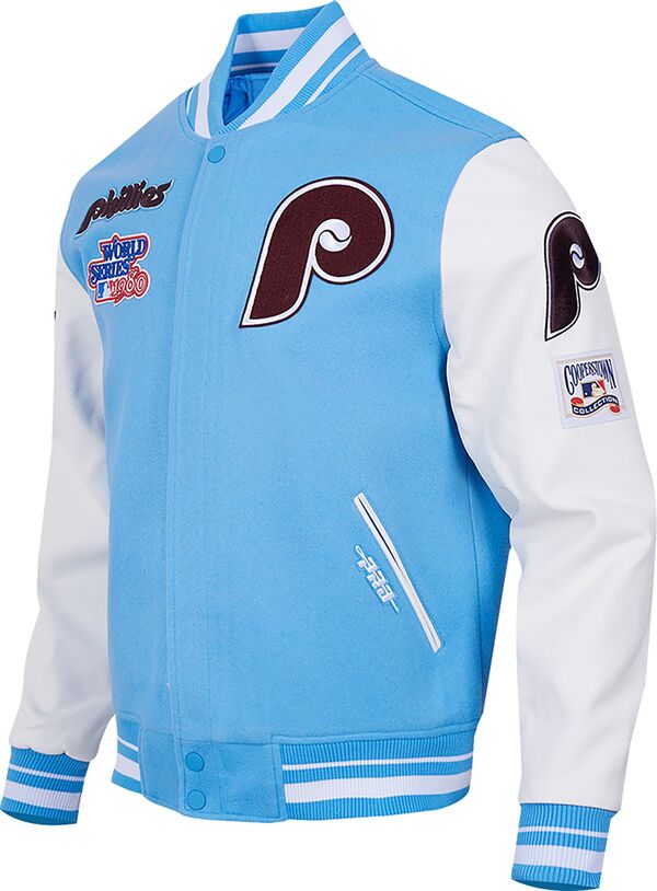 【送料無料】 プロスタンダード メンズ ジャケット・ブルゾン アウター Pro Standard Men's Philadelphia Phillies Blue Rib Wool Varsity Jacket