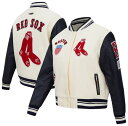 【送料無料】 プロスタンダード レディース ジャケット・ブルゾン アウター Pro Standard Women's Boston Red Sox Retro Varsity Jacket Cream