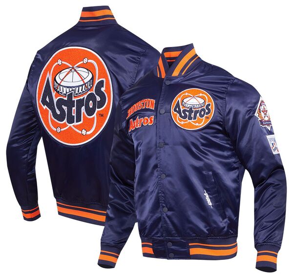 プロスタンダード メンズ アウター ジャケット・ブルゾン サテン Pro Standard Men's Houston Astros Retro Rib Satin Jacket Navy ネイビー