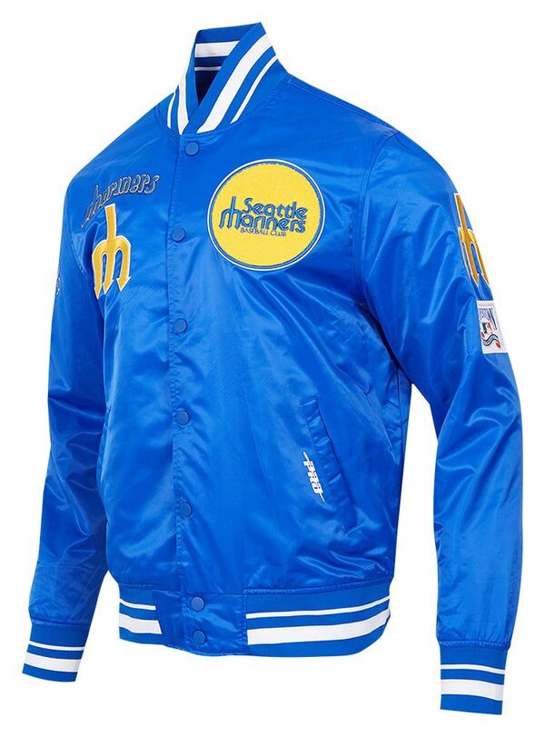 【送料無料】 プロスタンダード メンズ ジャケット・ブルゾン アウター Pro Standard Men's Seattle Mariners Retro Rib Satin Jacket Royal