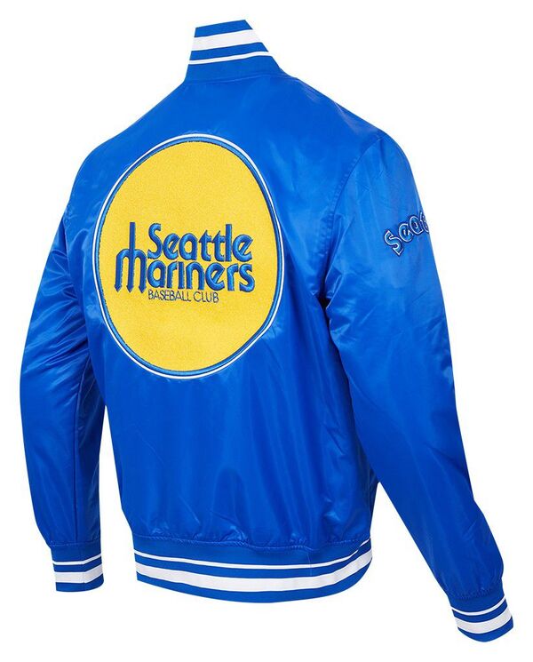 【送料無料】 プロスタンダード メンズ ジャケット・ブルゾン アウター Pro Standard Men's Seattle Mariners Retro Rib Satin Jacket Royal
