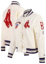 【送料無料】 プロスタンダード レディース ジャケット・ブルゾン アウター Pro Standard Women's Boston Red Sox Retro Satin Jacket Cream