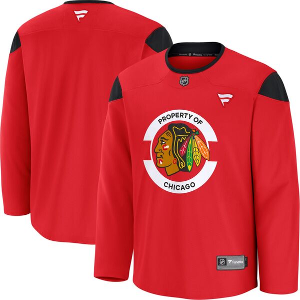 【送料無料】 ファナティクス メンズ 帽子 アクセサリー NHL Men's Chicago Blackhawks 2024-2025 Away Practice Jersey