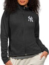 【送料無料】 アンティグア レディース ジャケット・ブルゾン アウター Antigua Women's New York Yankees Black Course Jacket(4)
