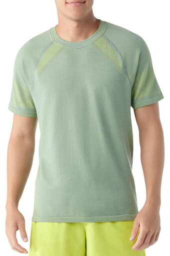 【送料無料】 スマートウール メンズ Tシャツ トップス SmartWool Men's Intraknit Active Seamless Short Sleeve T-Shirt Lead/Limeade 【送料無料】 スマートウール メンズ Tシャツ トップス SmartWool Men's Intraknit Active Seamless Short Sleeve T-Shirt Lead/Limeade